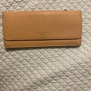 Genuine leather slim Coach wallet